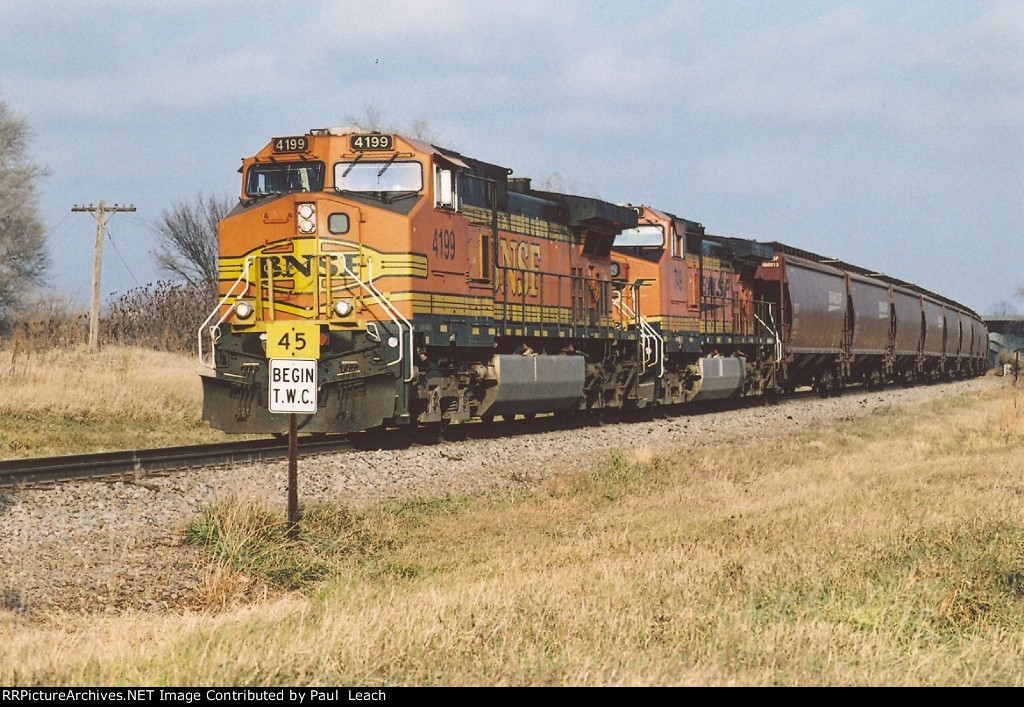 Westbound grain train